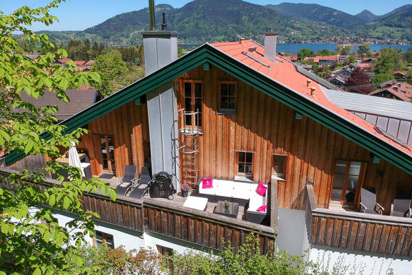 Ferienwohnung Hochsitz - Blick auf die Terrasse