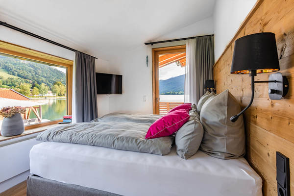 Ferienwohnung Seeheimat - Schlafzimmer mit Seeblick